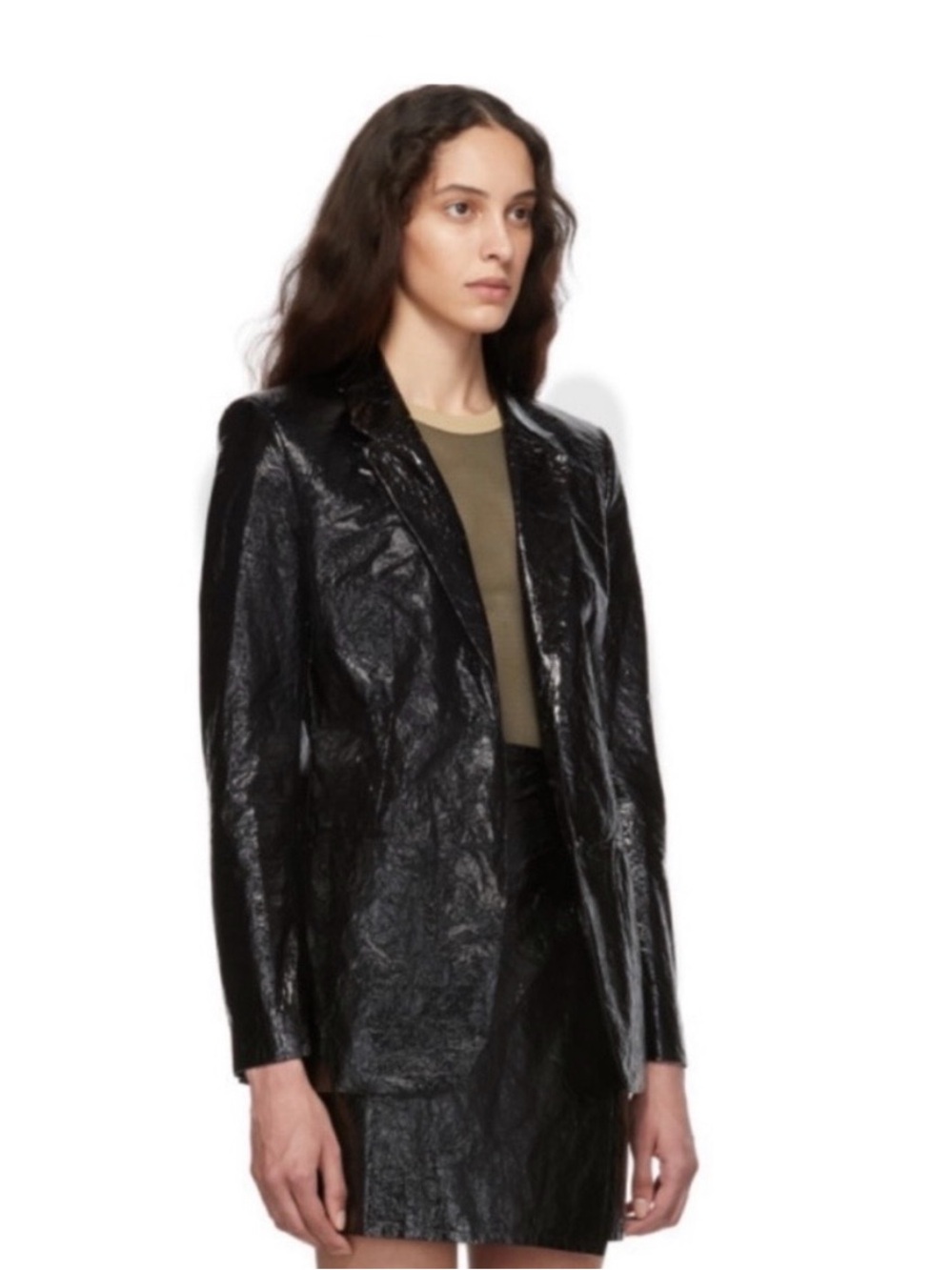 Helmut lang Black Shiny Blazer Jacket